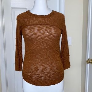 Pink Rose Rust Three Quarter Length Sleeve Top